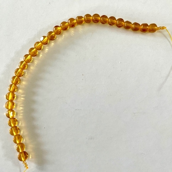 As Low As $2 Topaz Matte Round 4-Cut Glass Beads 6mm (30) - Picture 3 of 4